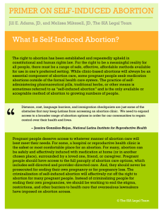 primer on self-induced abortion - Berkeley Law
