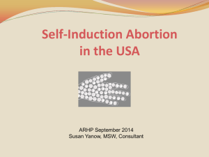 Self-Induction Abortion in the USA