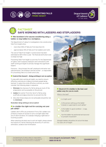 Factsheet - Safe working with ladders and stepladders