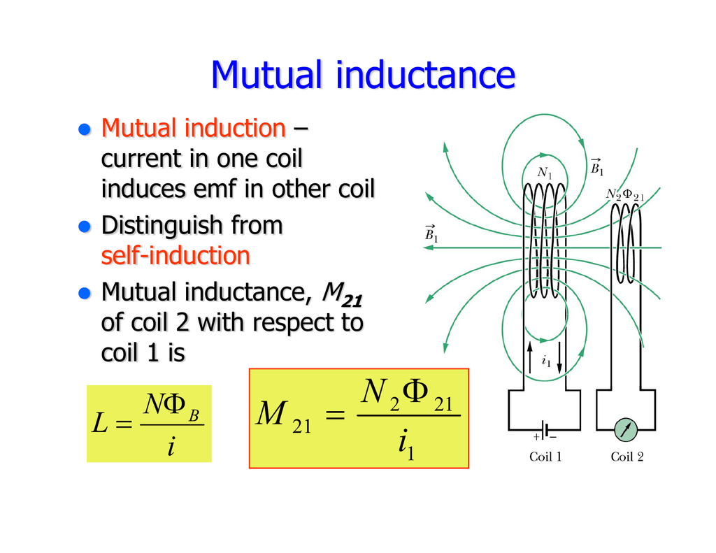 Mutual inductance