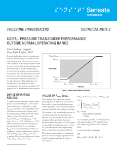 useful pressure transducer performance outside normal operating