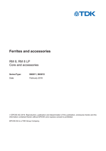 Ferrites and accessories - RM 8, RM 8 LP