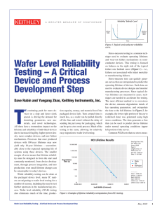 Wafer Level Reliability Testing – A Critical Device and Process
