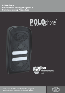 POLOphone Entry Panel Wiring Diagram