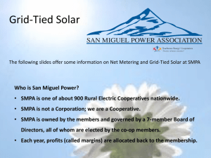 Grid-Tied Solar - San Miguel Power Association