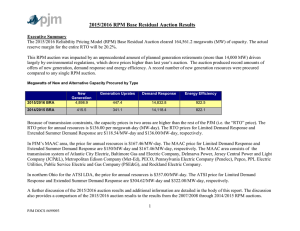 2015/2016 RPM Base Residual Auction Results