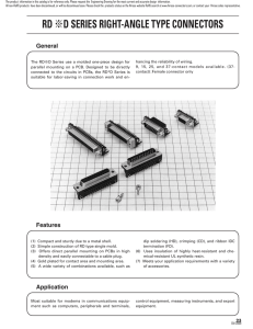 RD ※D SERIES RIGHT-ANGLE TYPE CONNECTORS