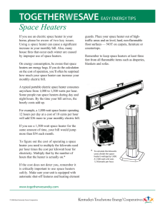 Space heaters - Jackson Energy Cooperative