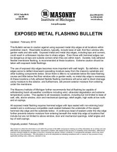 Exposed Metal Flashing Bulletin (Updated 2015)