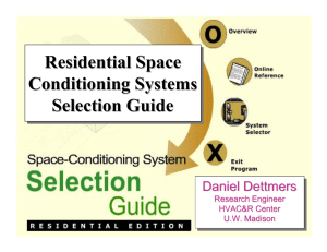 Residential Space Conditioning Systems Selection Guide