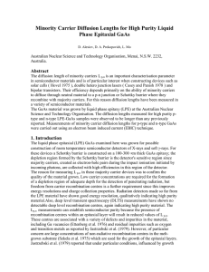 Minority Carrier Diffusion Lengths for High Purity Liquid Phase