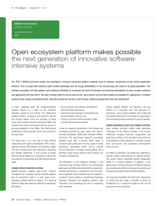 Open ecosystem platform makes possible the next generation of