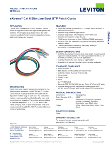 eXtreme® Cat 6 SlimLine Boot UTP Patch Cords