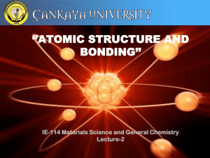 Atomic Structure and Bonding