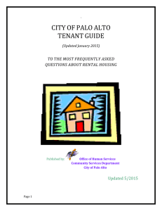 CITY OF PALO ALTO - Palo Alto Mediation Program