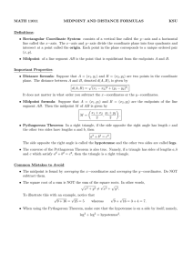 Midpoint and distance formulas