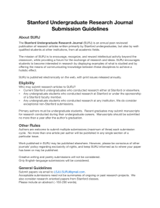 Stanford Undergraduate Research Journal Submission Guidelines