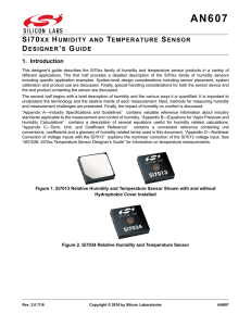 Si70xx Humidity and Temperature Sensor Designer`s