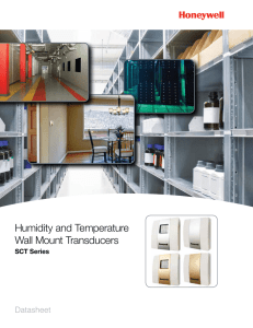 Humidity and Temperature Wall Mount Transducers, SCT Series