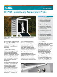 HMP155 Humidity and Temperature Probe