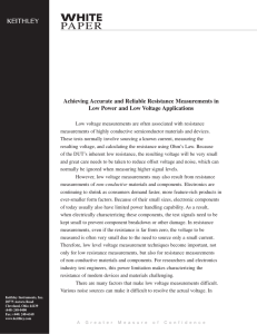Achieving Accurate and Reliable Resistance Measurements in Low