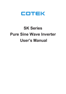 SK Series Pure Sine Wave Inverter User`s Manual