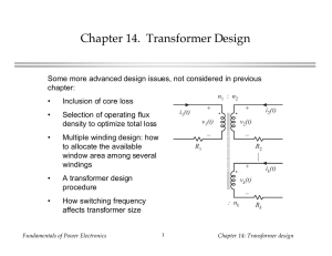 Chapter 14. Transformer Design
