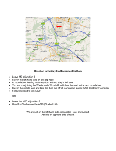Direction to Holiday Inn Rochester/Chatham • Leave M2 at junction
