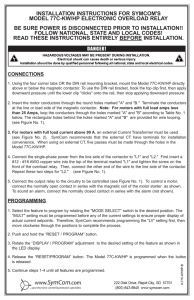 installation instructions for symcom`s model 77c-kw/hp