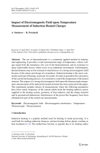 Impact of Electromagnetic Field upon Temperature Measurement of