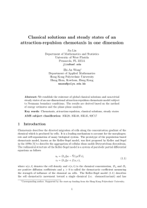 Classical solutions and steady states of an attraction