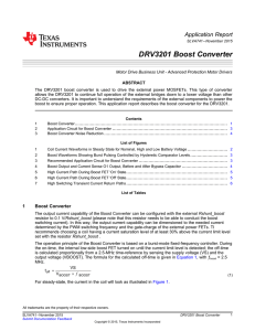 DRV3201 Boost Converter
