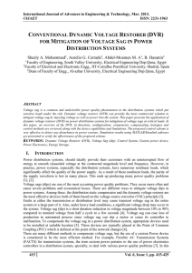 CONVENTIONAL DYNAMIC VOLTAGE RESTORER (DVR) FOR