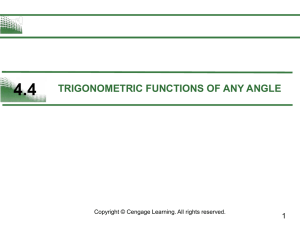 4.4 trigonometric functions of any angle