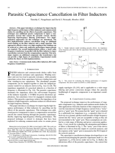 Parasitic Capacitance Cancellation in Filter Inductors