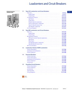 Loadcenters and circuit breakers