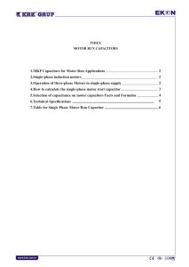 1. MKP Capacitors for Motor Run Applications 2.Single-phase