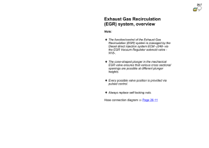 Exhaust Gas Recirculation (EGR) system, overview