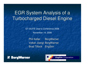 EGR System Analysis of a Turbocharged Diesel Engine