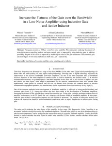Increase the Flatness of the Gain over the Bandwidth in a Low Noise