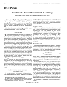 Broadband esd protection circuits in cmos technology