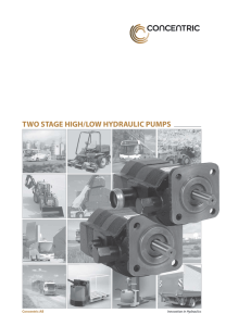 two stage high/low hydraulic pumps