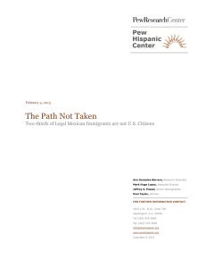 The Path Not Taken - Pew Hispanic Center
