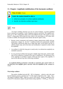 11. Chapter: Amplitude stabilization of the harmonic