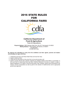 2016 state rules for california fairs
