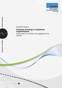 In-house training in statistical organisations