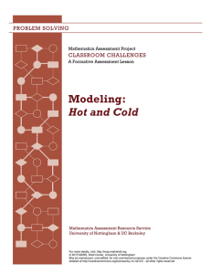 Modeling: Hot and Cold - the Mathematics Assessment Project