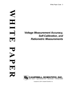 Voltage Accuracy, Self-Calibration, and Ratiometric Measurements