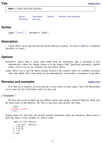 input - Stata