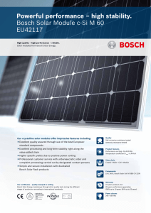 Powerful performance – high stability. Bosch Solar Module c